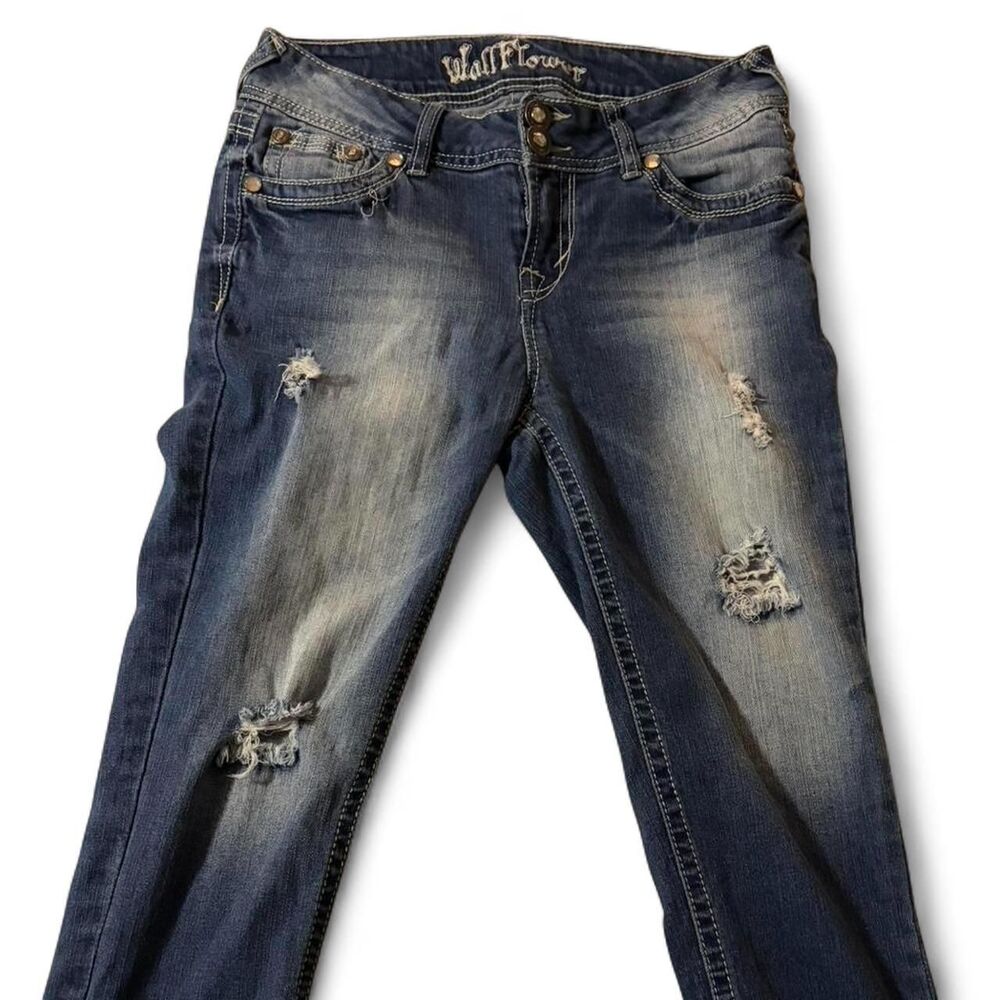 Wallflower Women's Blue and Navy Jeans